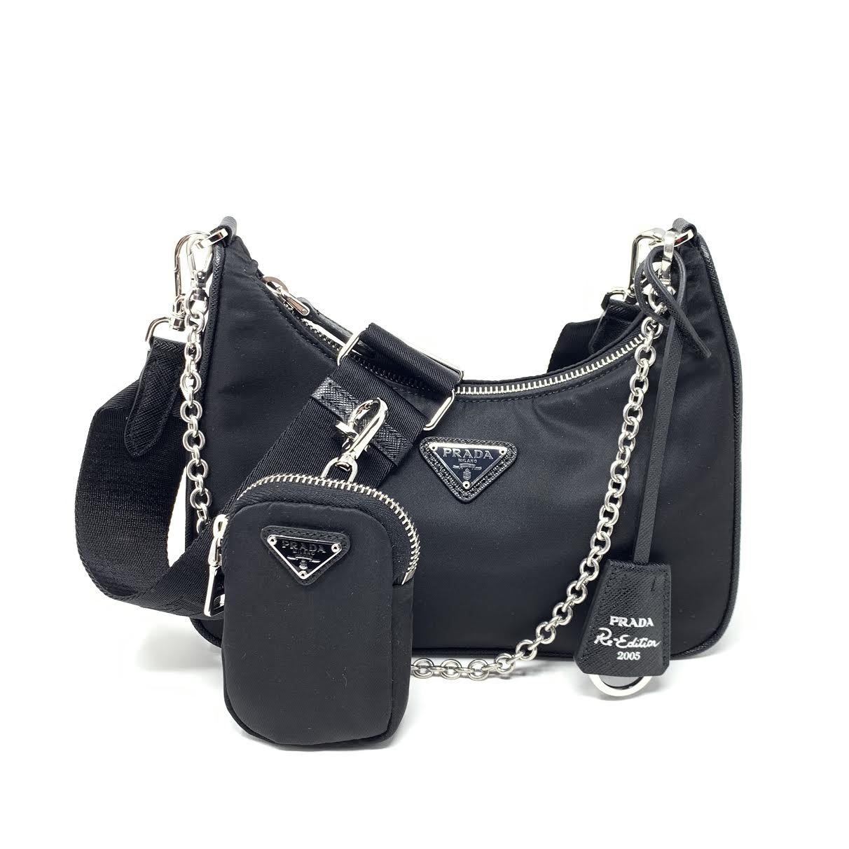 Prada - Re-Edition Tess Black Nylon Mini Shoulder Bag