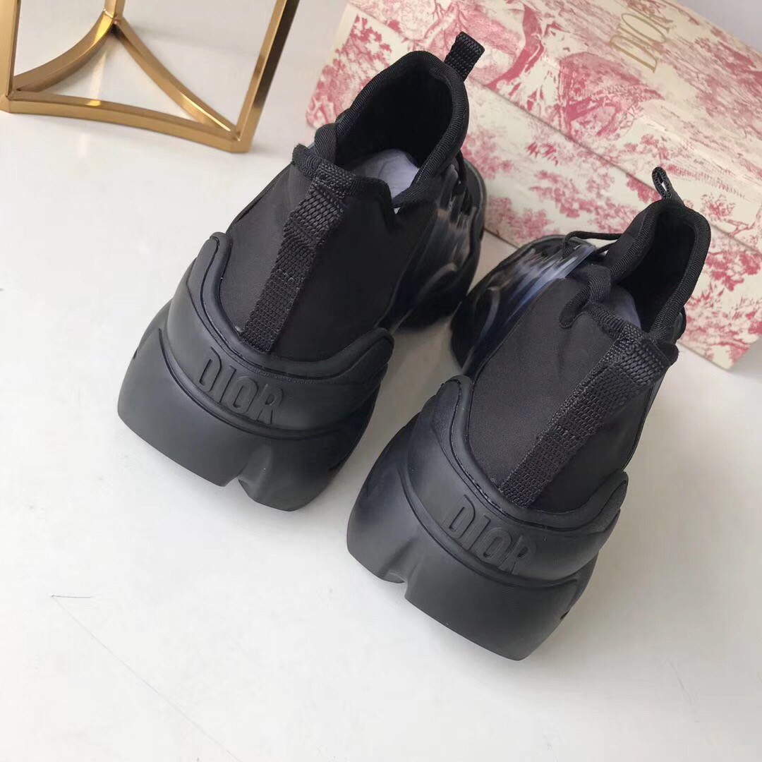 Dior Black Neoprene Rubber and Leather DConnect Sneakers 375  BOPF   Business of Preloved Fashion