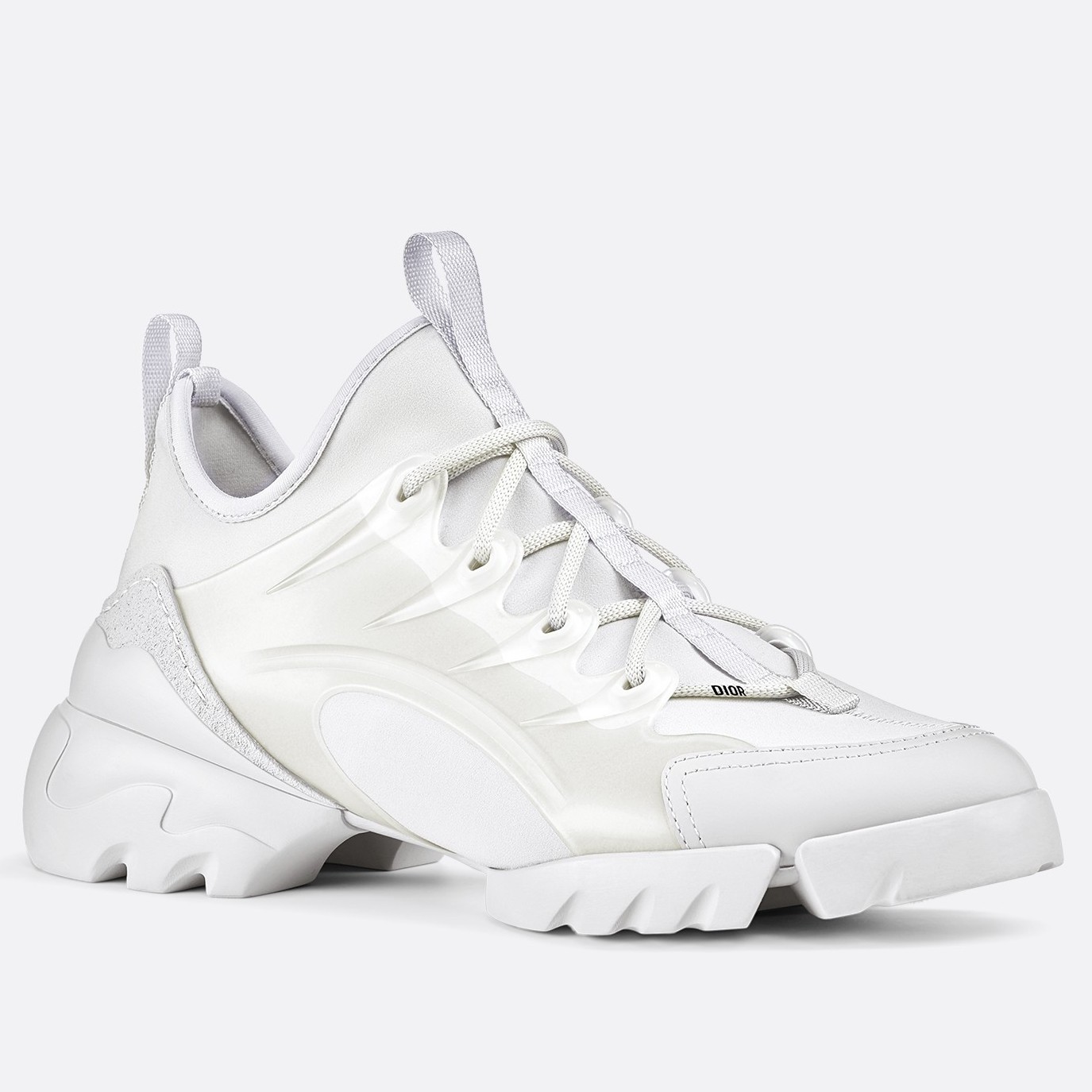 Dior D-Connect Sneaker In White Neoprene